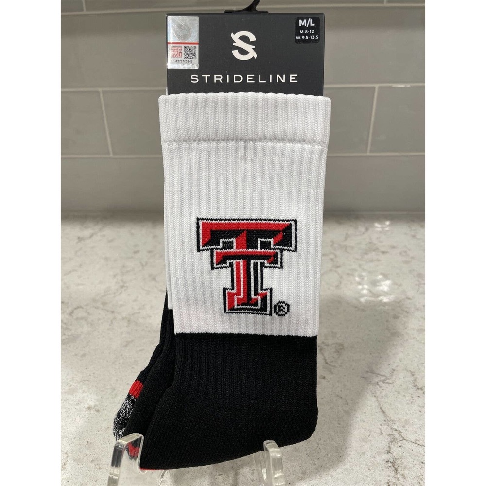Texas Tech Red Raiders Socks Strideline Crew Premium Licensed NCAA Athletic Wear